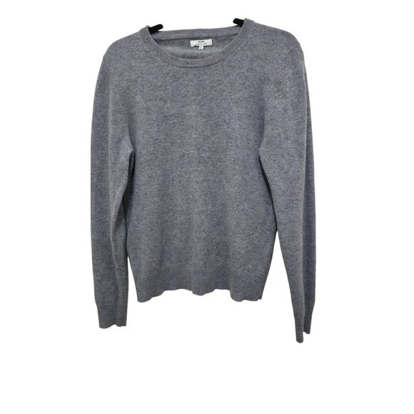 Grana Women's Mongolian Cashmere Gray Crewneck Sweater Size L - Picture 1 of 6